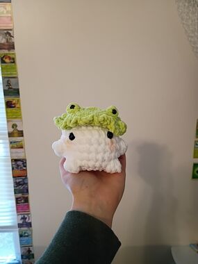 Crochet Mushroom Boi With Frog Hat 🍄🐸